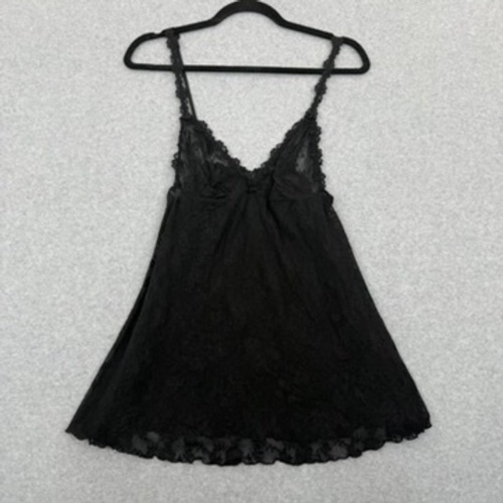 SKIMS Babydoll Women Large L Coquette Sheer Floral Lace Slip Dress Black